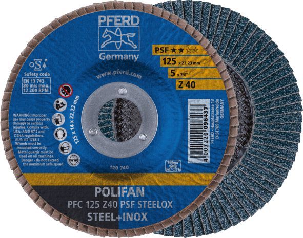 POLIFAN FLAP DISC GP ZIRCONIA - PFC 125 Z 40 PSF
