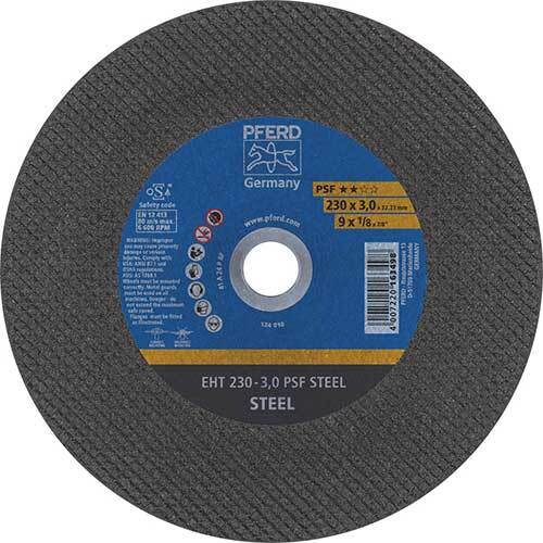 Pferd Flat Cut-Off Wheel PSF Steel 230 x 3.0mm  Pack of 25 - 61728222