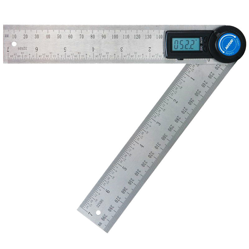 ACCUD 0-360°/300MM DIGITAL PROTRACTOR