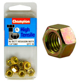 Champion High Tensile 1/4 Hexagon Nuts UNC