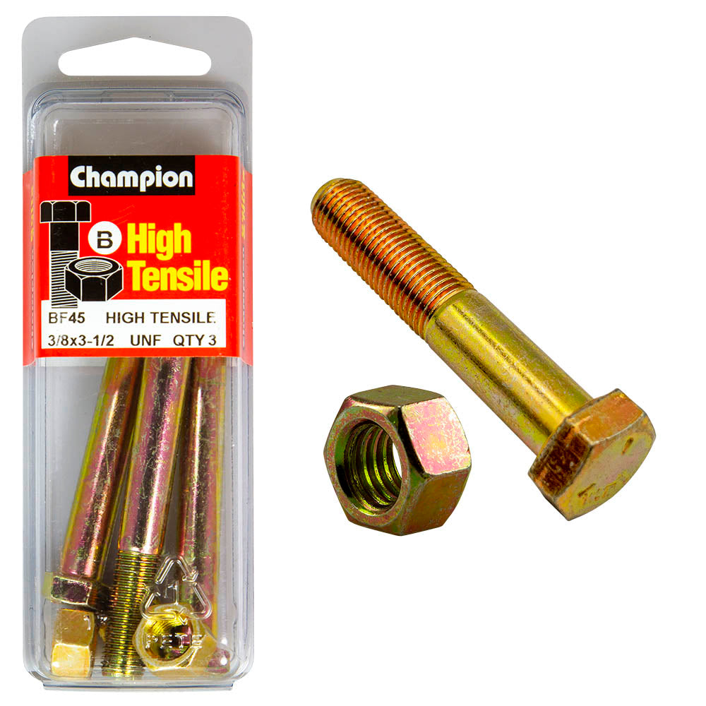 Champion High Tensile 3/8 x 3-1/2'' UNF