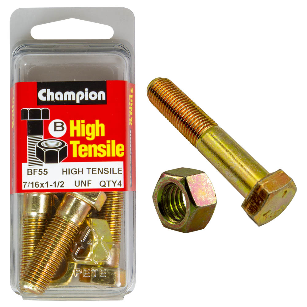 Champion High Tensile 7/16 x 1-1/2'' UNF