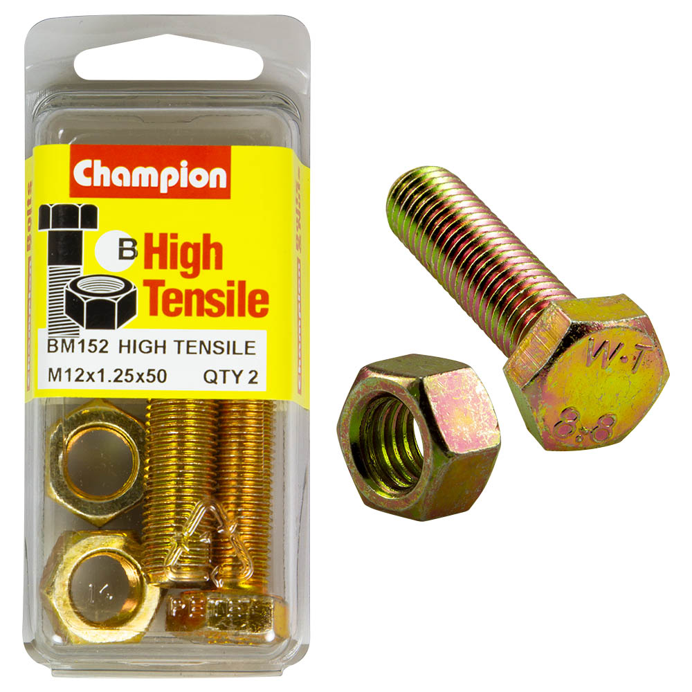 Champion High Tensile M12 x 1.25 x 50mm