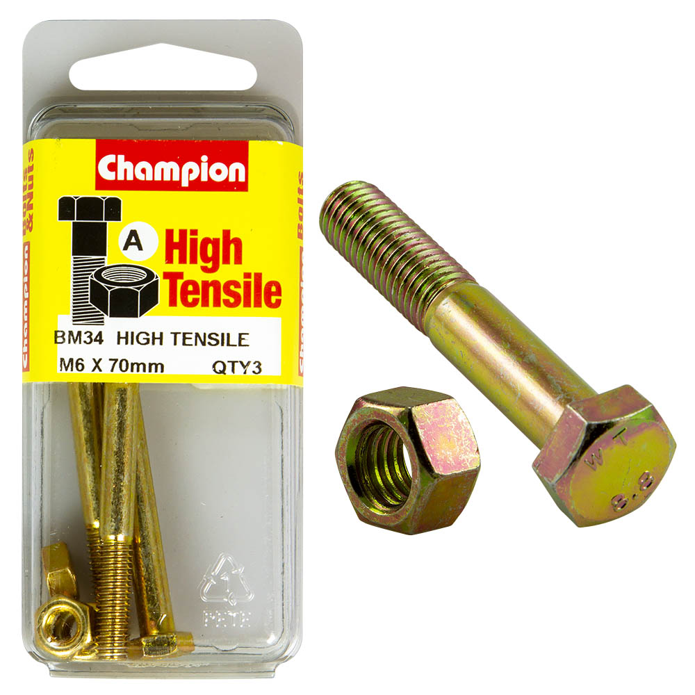 Champion High Tensile M6 x 70mm