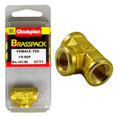 TEE – FEMALE – BRASS – 1/8″ BSP HC48