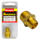 REDUCING NIPPLE – BRASS – 3/8 x 1/4″ HC85