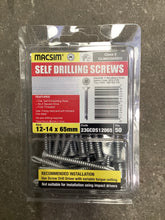 12-14x65mm Self Drilling Screws - csk self embedding head