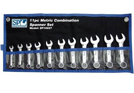 SP Tools SP10027 11pce Metric ROE Stubby Combination Spanner Set