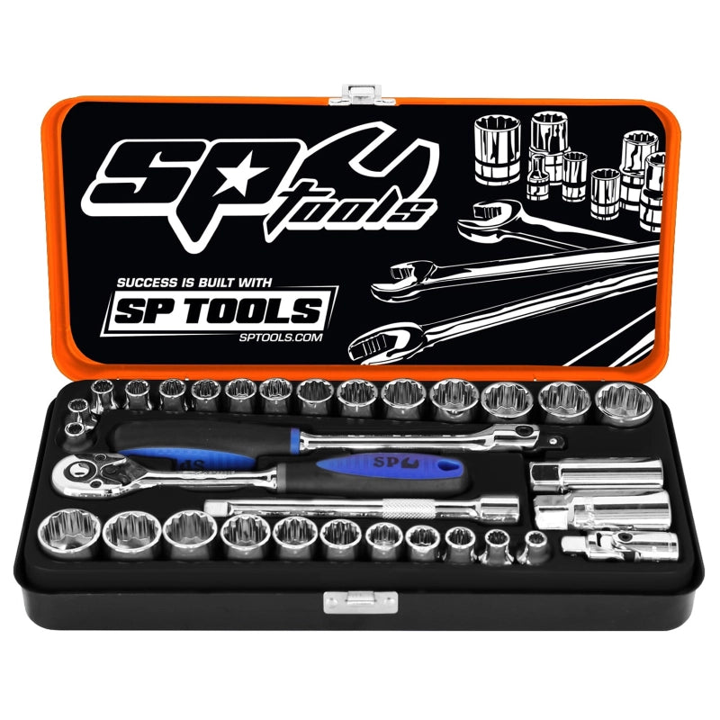 SP Tools 32pc 3/8" Drive 12pt Metric / SAE Socket Set -SP20200