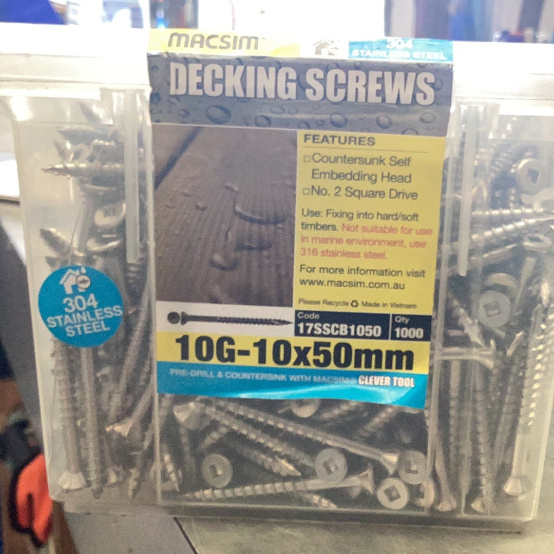 DECKING SCREWS 10g-10x50mm