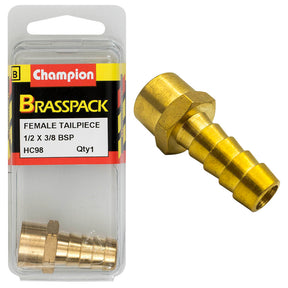 CHAMPION BRASS HOSE TAIL PIECE FEMALE