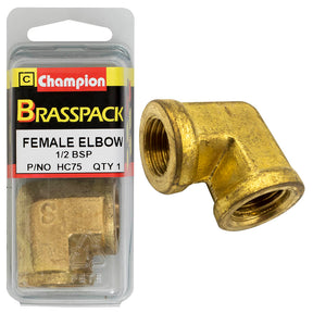CHAMPION BRASS FEMALE ELBOW