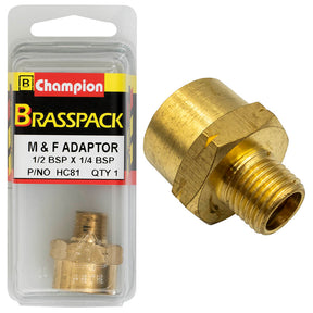 CHAMPION BRASS MALE & FEMALE ADAPTOR