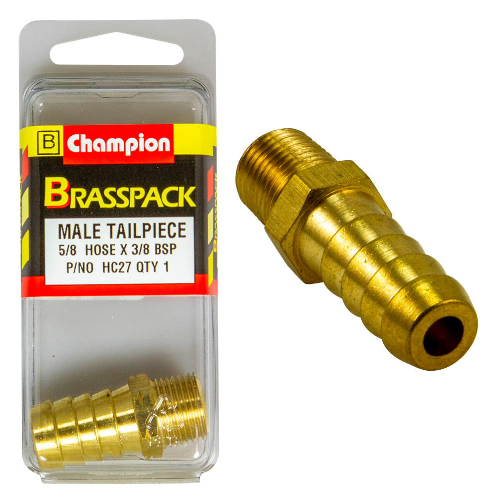 CHAMPION BRASS HOSE JOINER (MALE TAILPIECE)