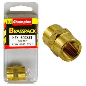 CHAMPION BRASS HEXAGON SOCKET