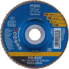 Polifan flap disc PFC 100 x 16mm steel+inox