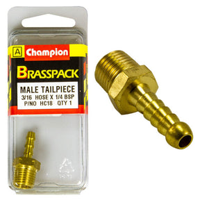 CHAMPION BRASS HOSE JOINER (MALE TAILPIECE)