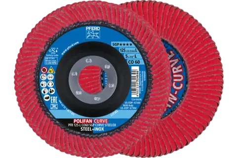 Pferd Polifan Flap Disc SGP Ceramic - Steel/Inox Curve M CO60 125mm