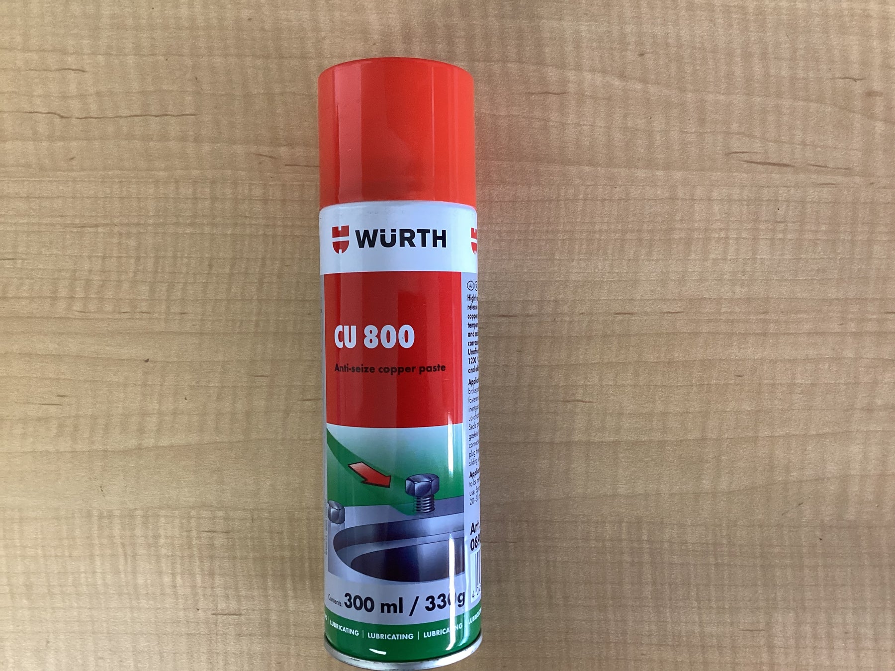 Wurth CU800 anti seize cooper paste 330gm