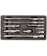 1/4", 3/8" & 1/2"DR WOBBLE EXTENSION BAR SET - 9PC