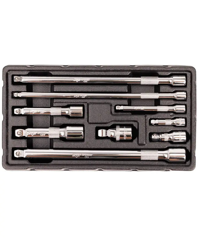 1/4", 3/8" & 1/2"DR WOBBLE EXTENSION BAR SET - 9PC