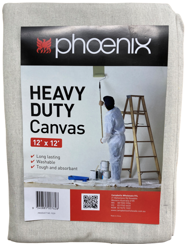 PHOENIX HD CANVAS DROP SHEET - 12' X 12' (3.65M X 3.65M)