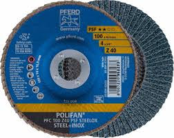 Polifan flap disc PFC 100 x 16mm steel+inox