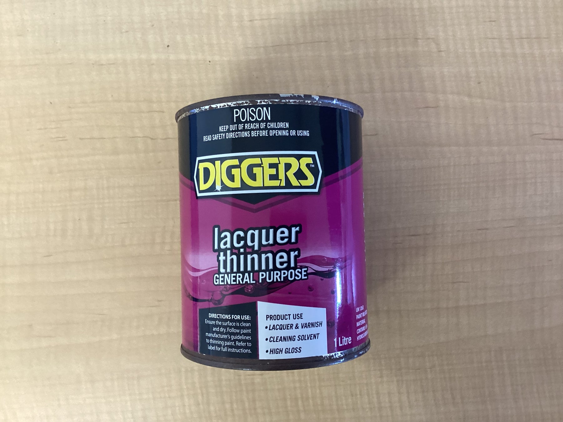 Diggers lacquer thinner general purpose 1 litre