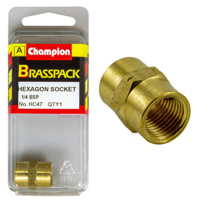 CHAMPION BRASS HEXAGON SOCKET
