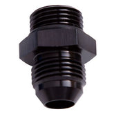 ORB to AN Straight Male Flare Adapter -6 ORB to -8AN, Black Finish