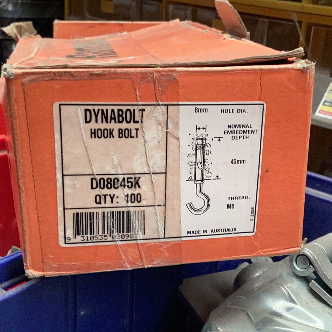 DYNABOLT HOOK 8mm 45mm M6 box