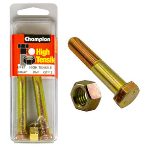 HIGH TENSILE ZINC HEX BOLT & NUT UNF PACK