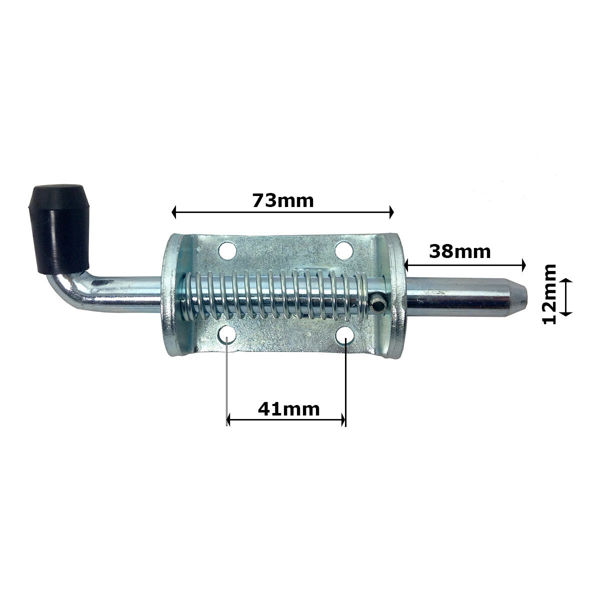 SPRING BOLT - MEDIUM BH839 (ZINC PLATED)