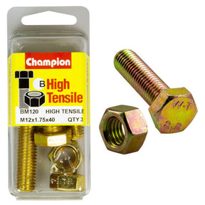 HIGH TENSILE METRIC HEX BOLT & NUT PACK