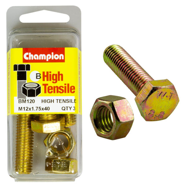 HIGH TENSILE METRIC HEX BOLT & NUT PACK