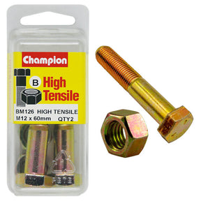 HIGH TENSILE METRIC HEX BOLT & NUT PACK