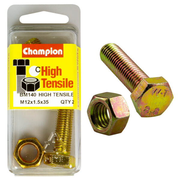 HIGH TENSILE METRIC HEX BOLT & NUT PACK