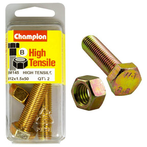HIGH TENSILE METRIC HEX BOLT & NUT PACK
