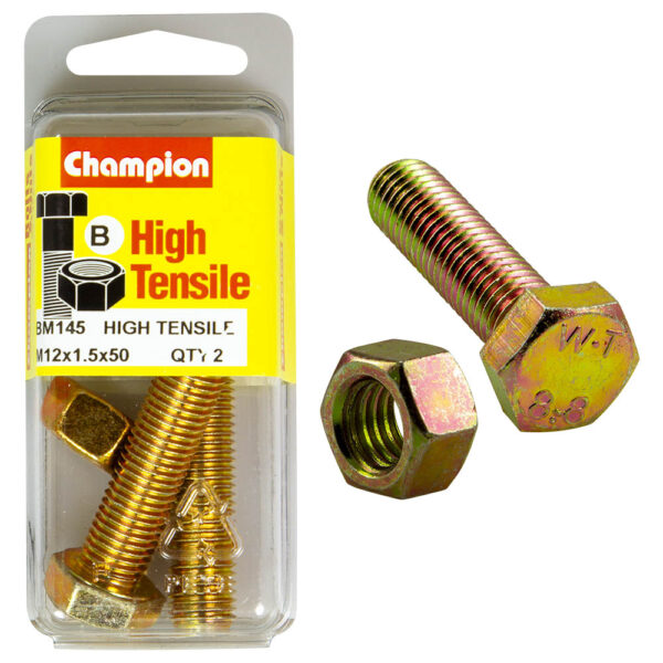 HIGH TENSILE METRIC HEX BOLT & NUT PACK