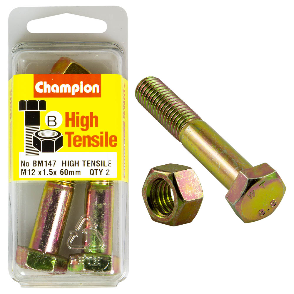 HIGH TENSILE METRIC HEX BOLT & NUT PACK