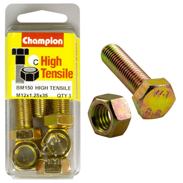 HIGH TENSILE METRIC HEX BOLT & NUT PACK