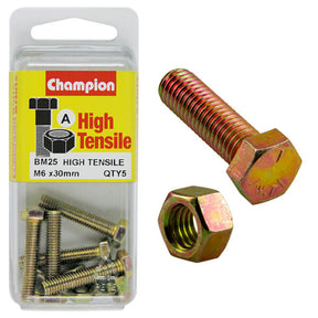 HIGH TENSILE METRIC HEX BOLT & NUT PACK