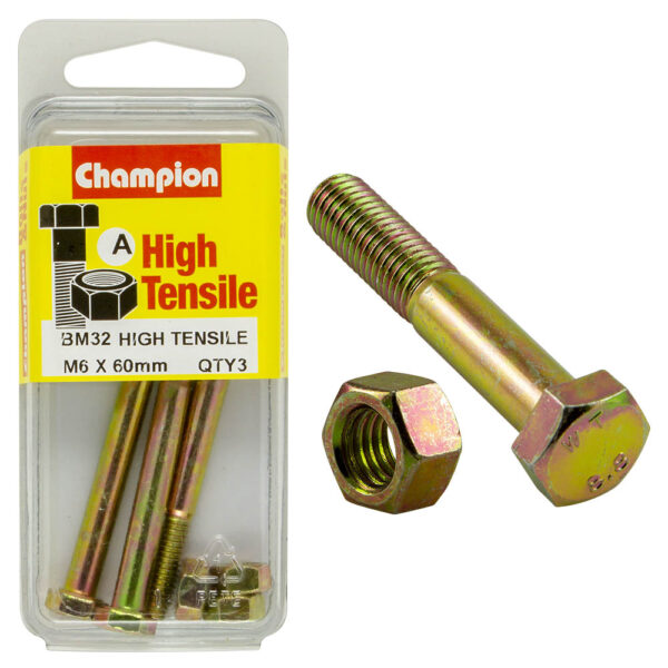 HIGH TENSILE METRIC HEX BOLT & NUT PACK