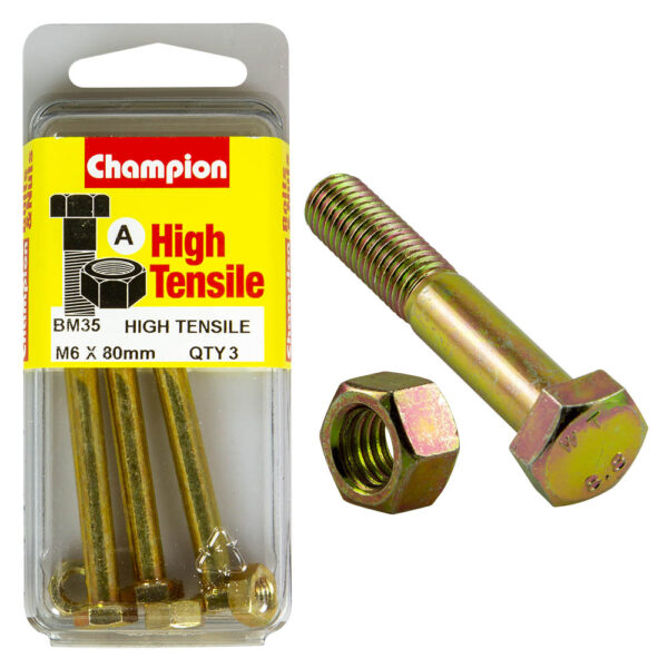 HIGH TENSILE METRIC HEX BOLT & NUT PACK