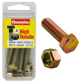 HIGH TENSILE METRIC HEX BOLT & NUT PACK