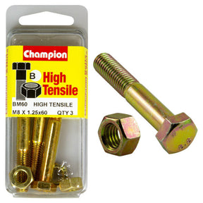 HIGH TENSILE METRIC HEX BOLT & NUT PACK