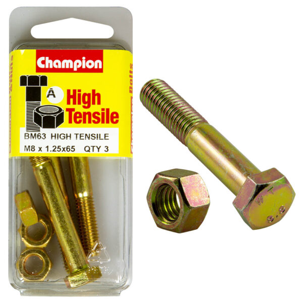 HIGH TENSILE METRIC HEX BOLT & NUT PACK