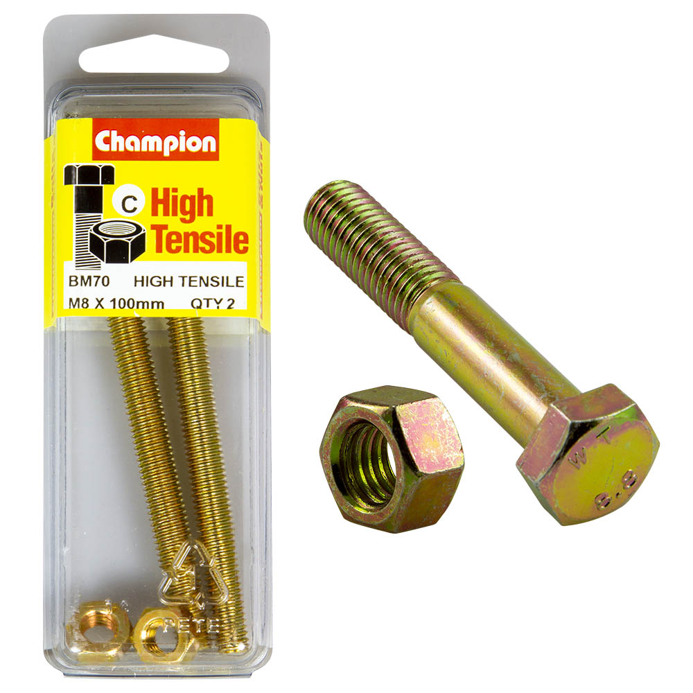 HIGH TENSILE METRIC HEX BOLT & NUT PACK