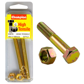 HIGH TENSILE METRIC HEX BOLT & NUT PACK