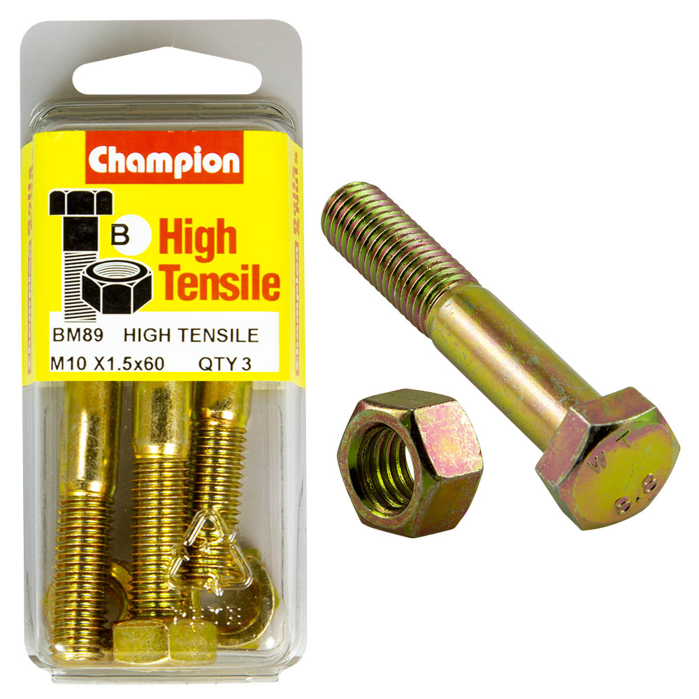 HIGH TENSILE METRIC HEX BOLT & NUT PACK